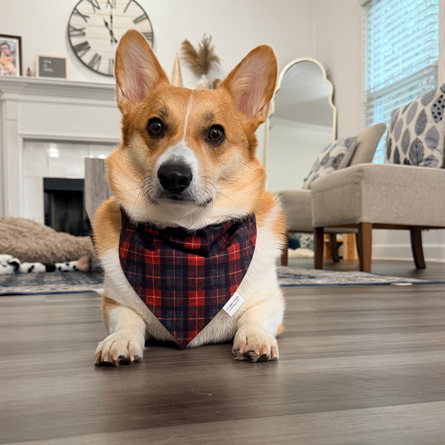 Christmas Plaid Dog Bandana
