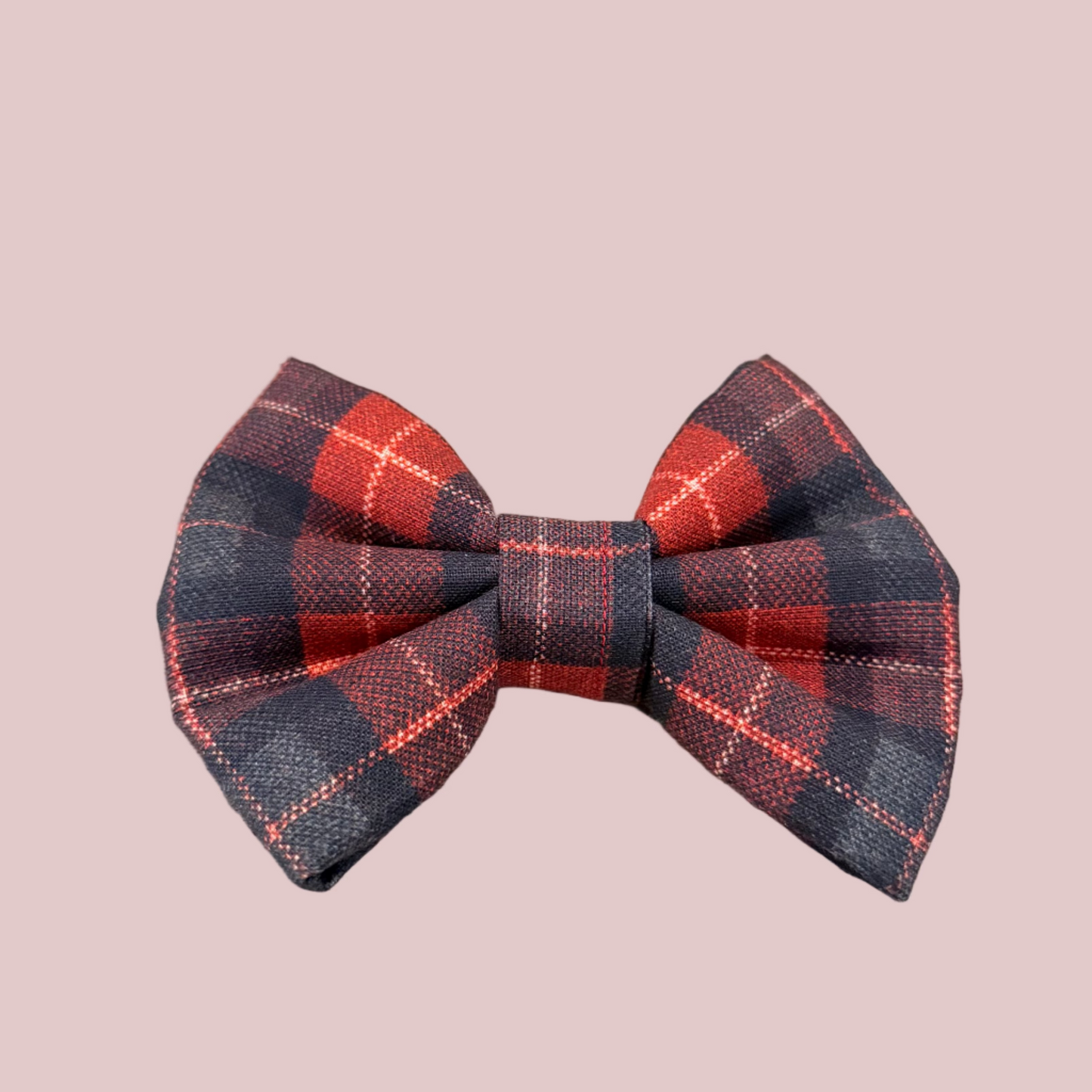 Christmas Plaid Dog Bowtie