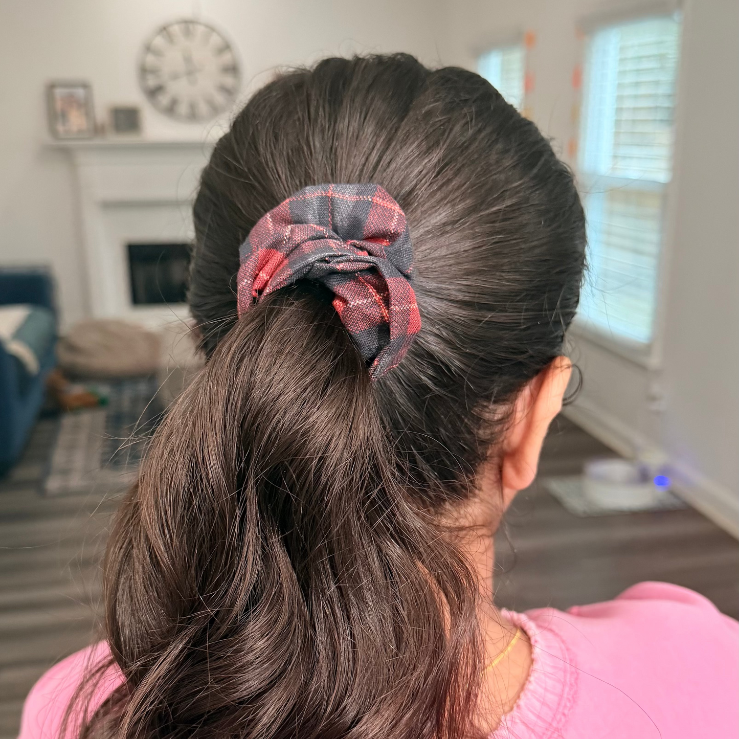 Christmas Plaid DogMom Scrunchie