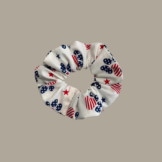 Red White & Blue Dog Mom Scrunchie