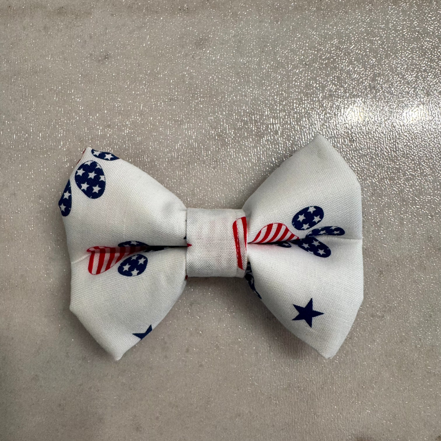 Red White & Blue Dog Bowtie