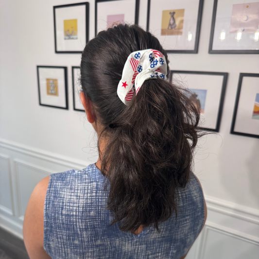 Red White & Blue Dog Mom Scrunchie